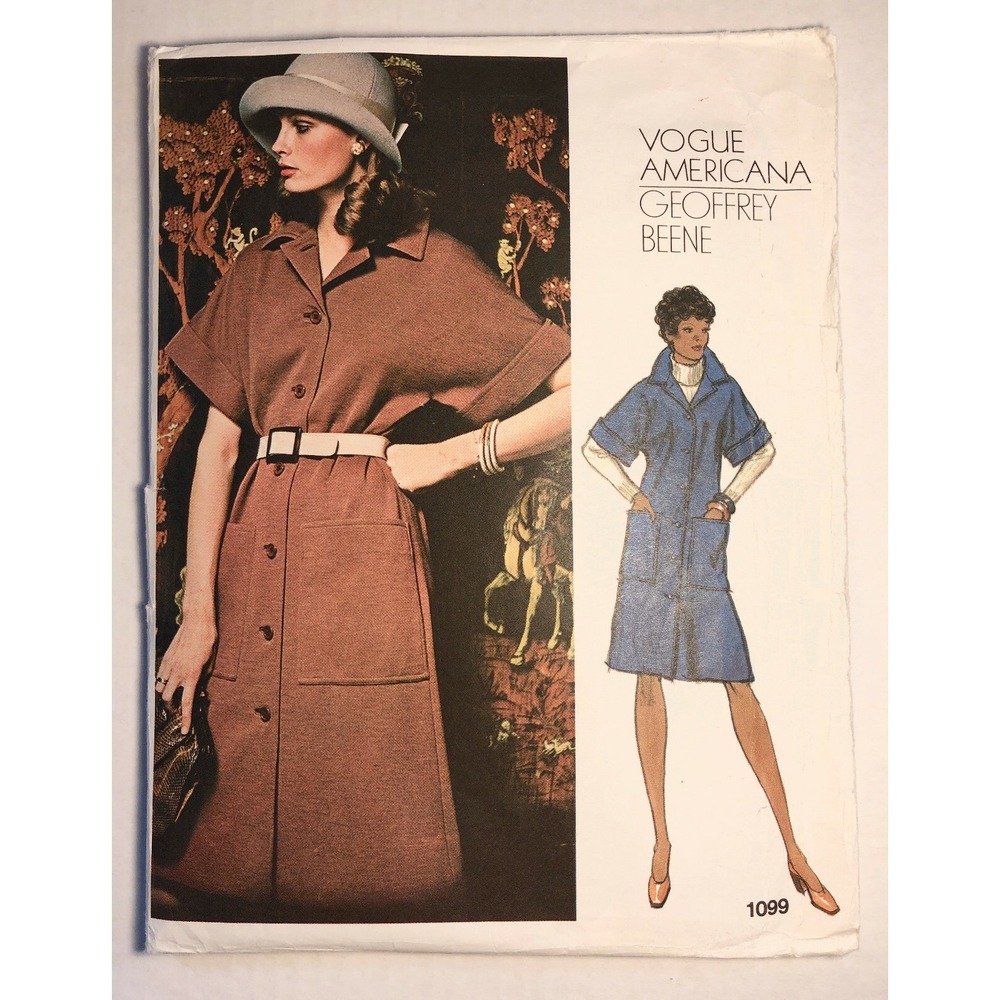 VTG Vogue Americana 1099 Geoffrey Beene Sewing Pattern Size 10 Dress Uncut FF